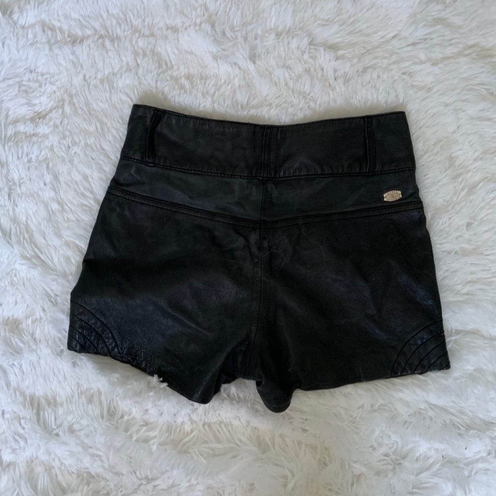 Leather shorts